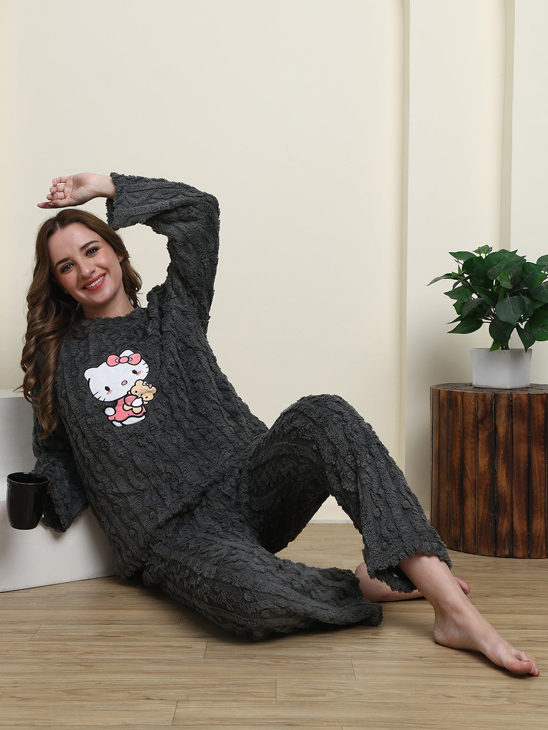 Charcoal Kitty Fur Winter Set