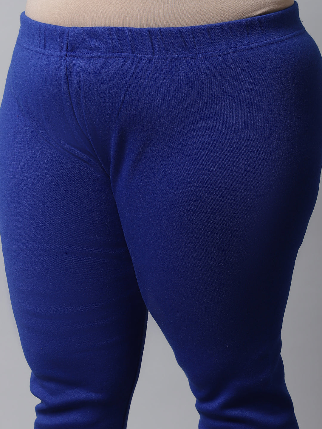 Royal Blue Woolen Ankle-Length Plus Legging