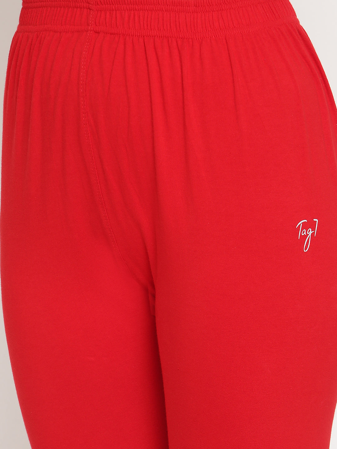 Red Ankle Length Legging