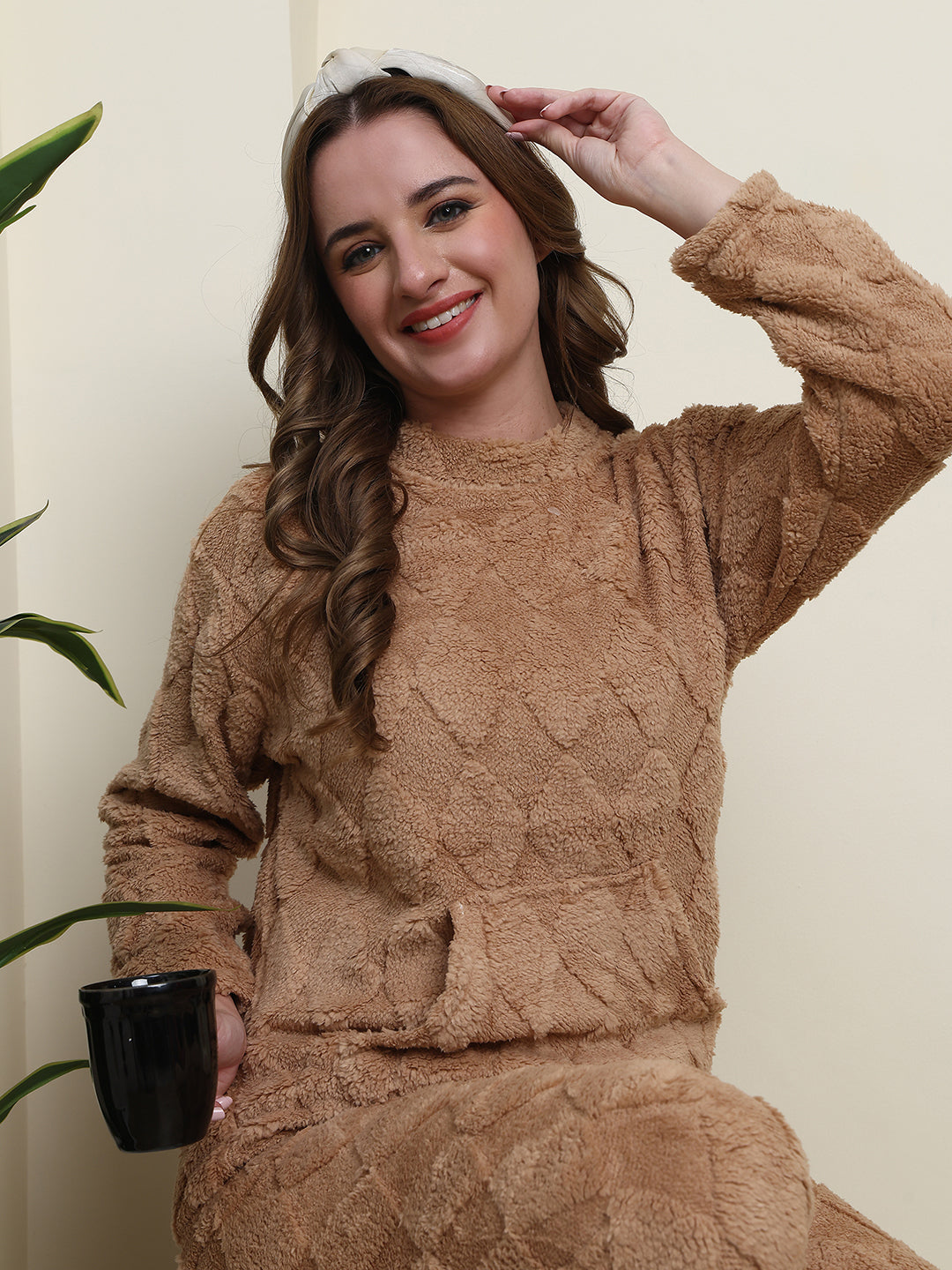 Brown Diamond Fur Winter Set