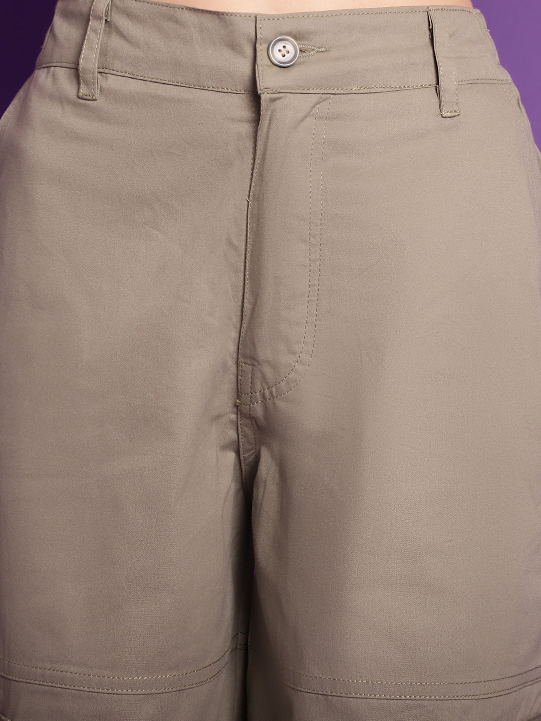 Grey High-Rise Utility Cargos