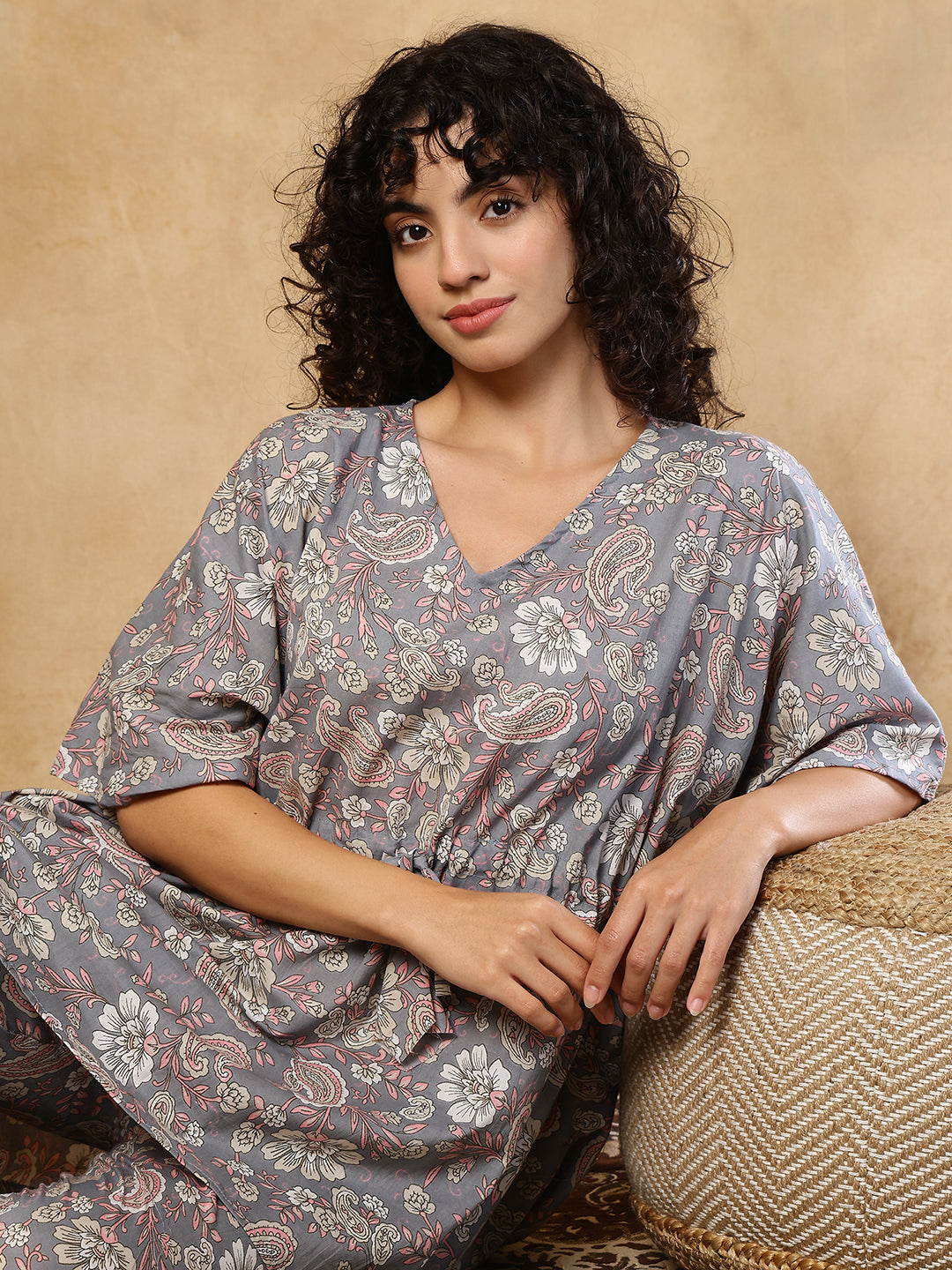 Haya Jaal Cotton Kaftan Set