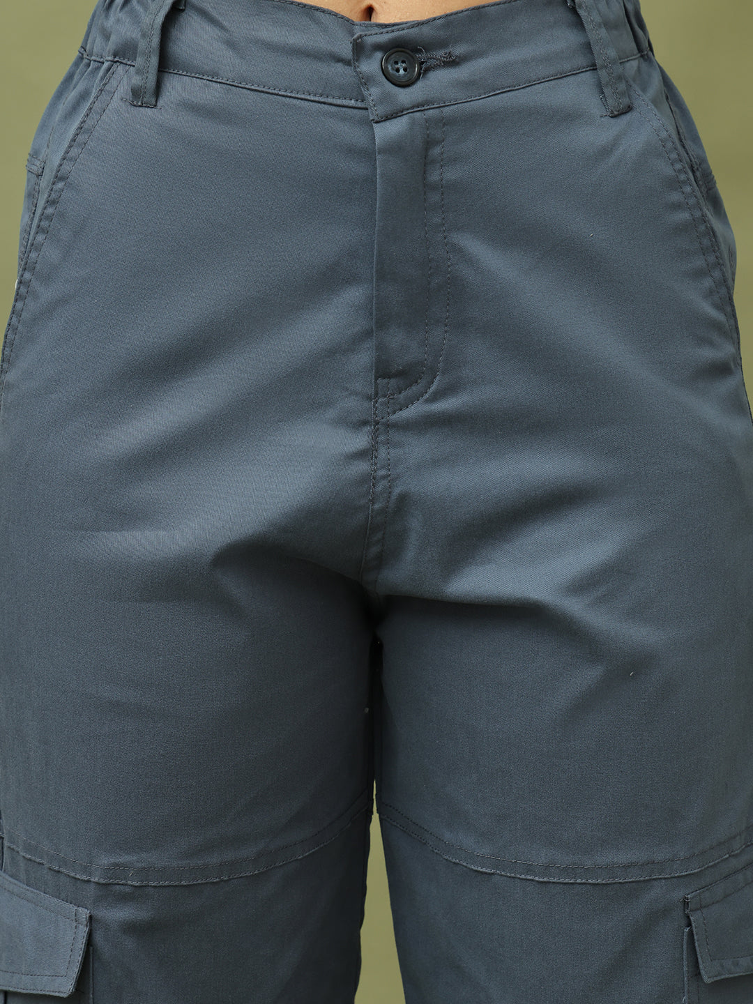 Airforce Blue High-Rise Utility Cargo