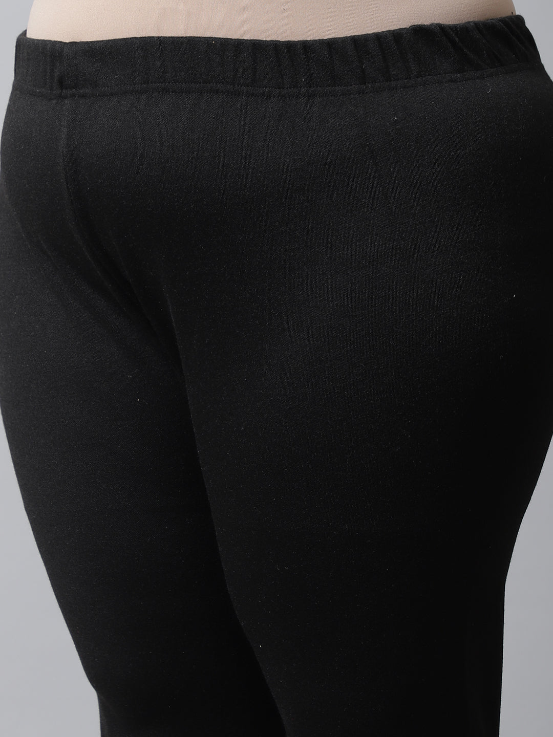 Black Woolen Ankle-Length Plus Legging
