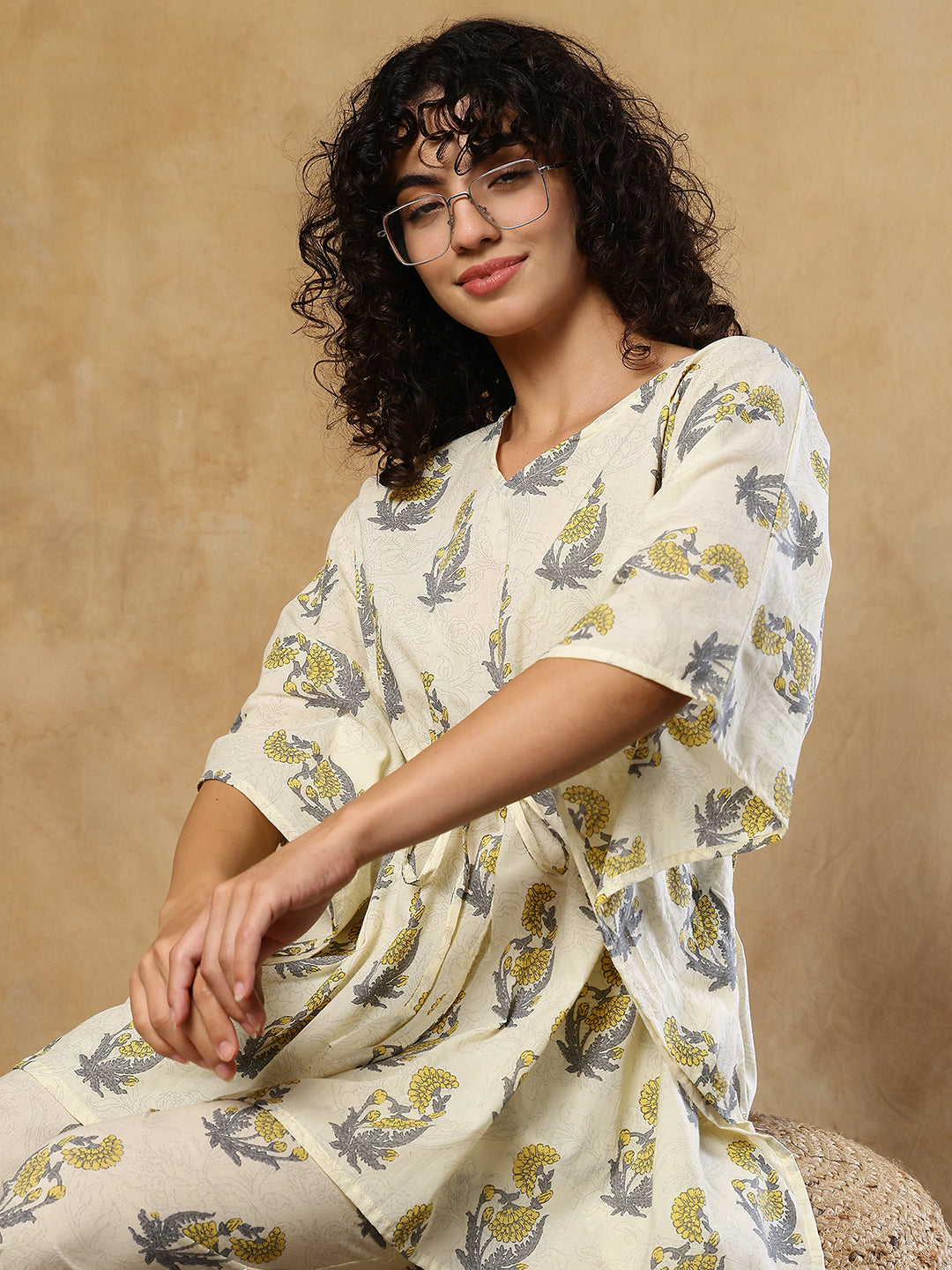 Sara Boota Cotton Kaftan Set