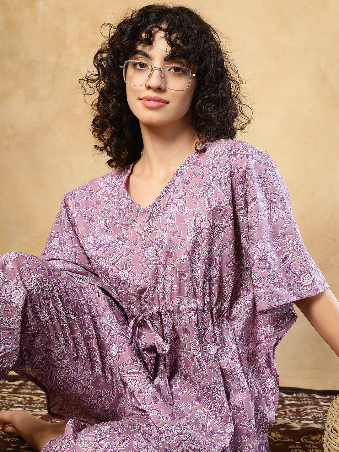 Saira Jaal Cotton Kaftan Set
