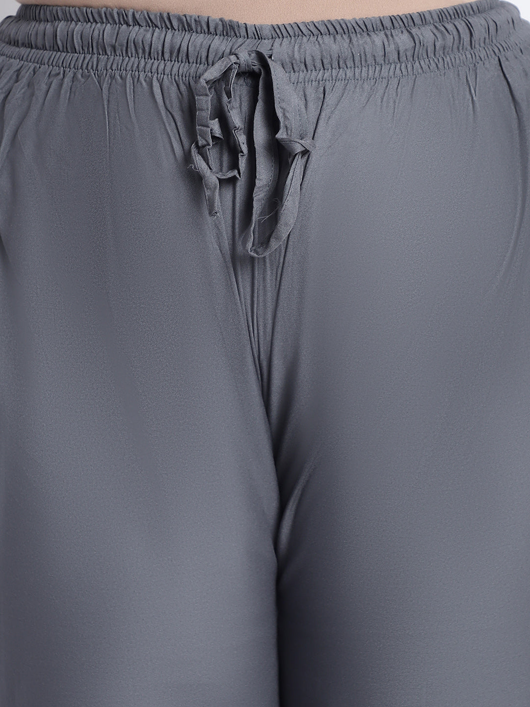 Dark Grey Rayon Plus Palazzo