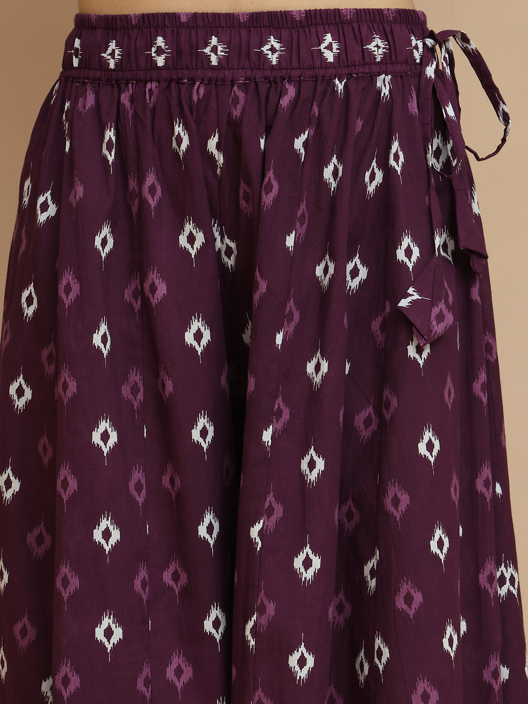 Jaamuni Ikkat Kali Cotton Palazzo