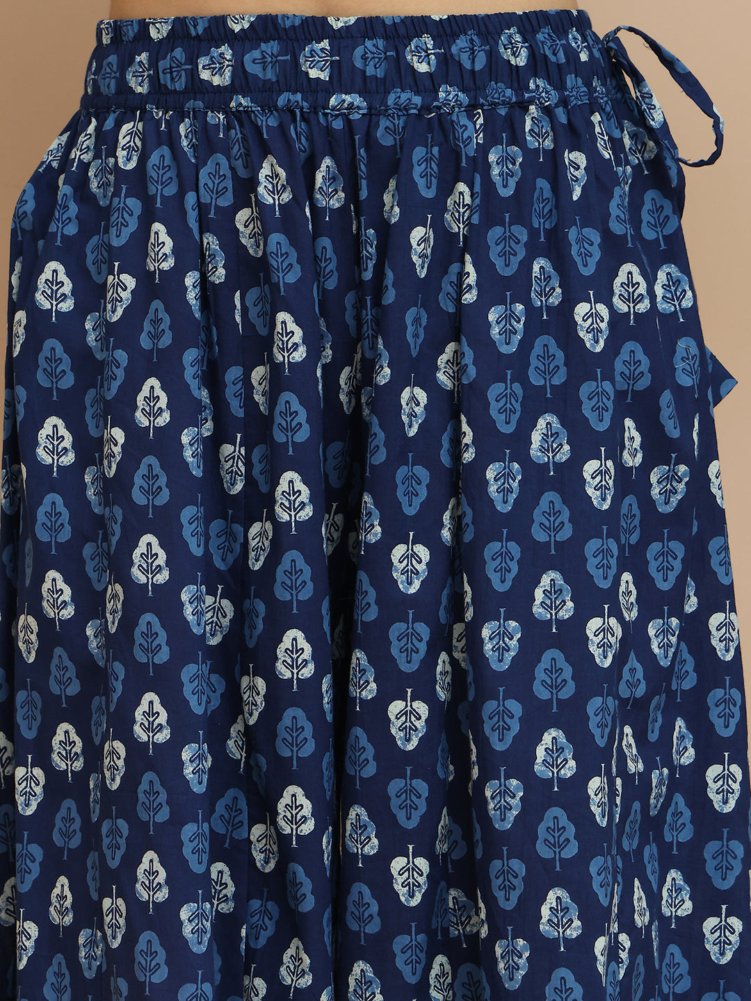 Patra Kali Indigo Cotton Palazzo