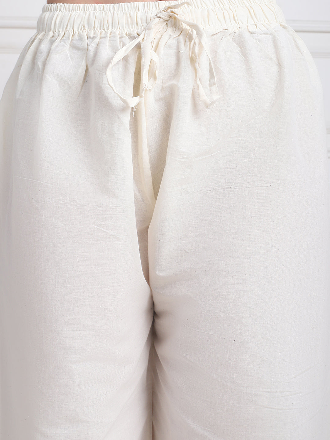 Cream Cotton Schifflie Palazzo