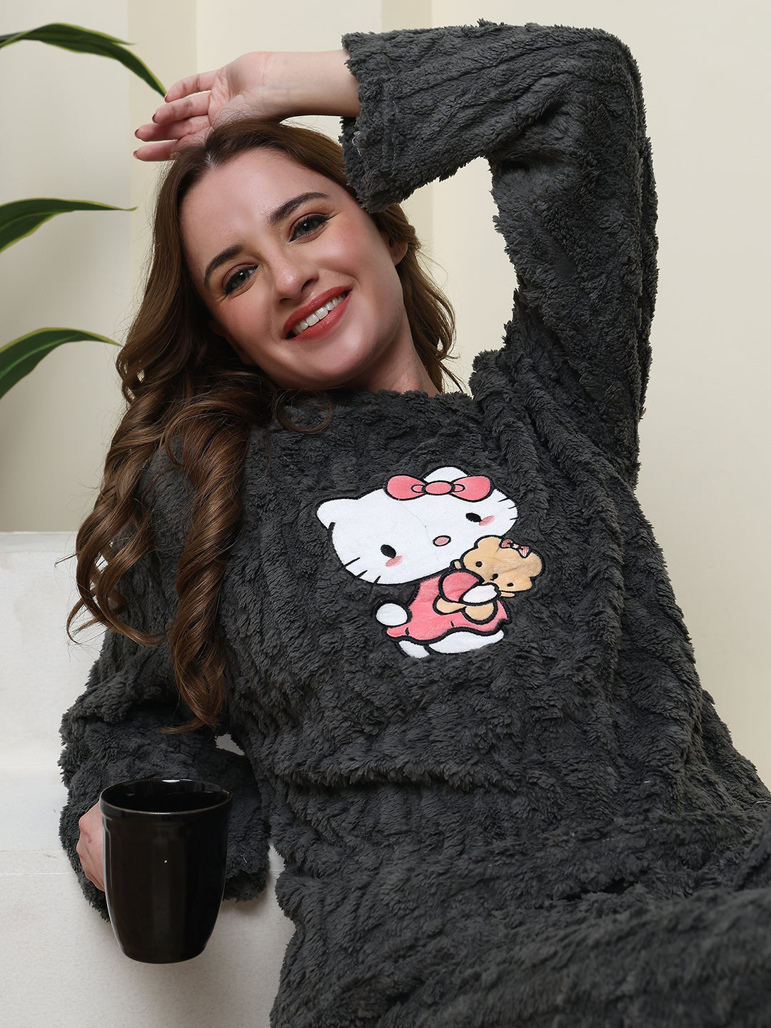 Charcoal Kitty Fur Winter Set