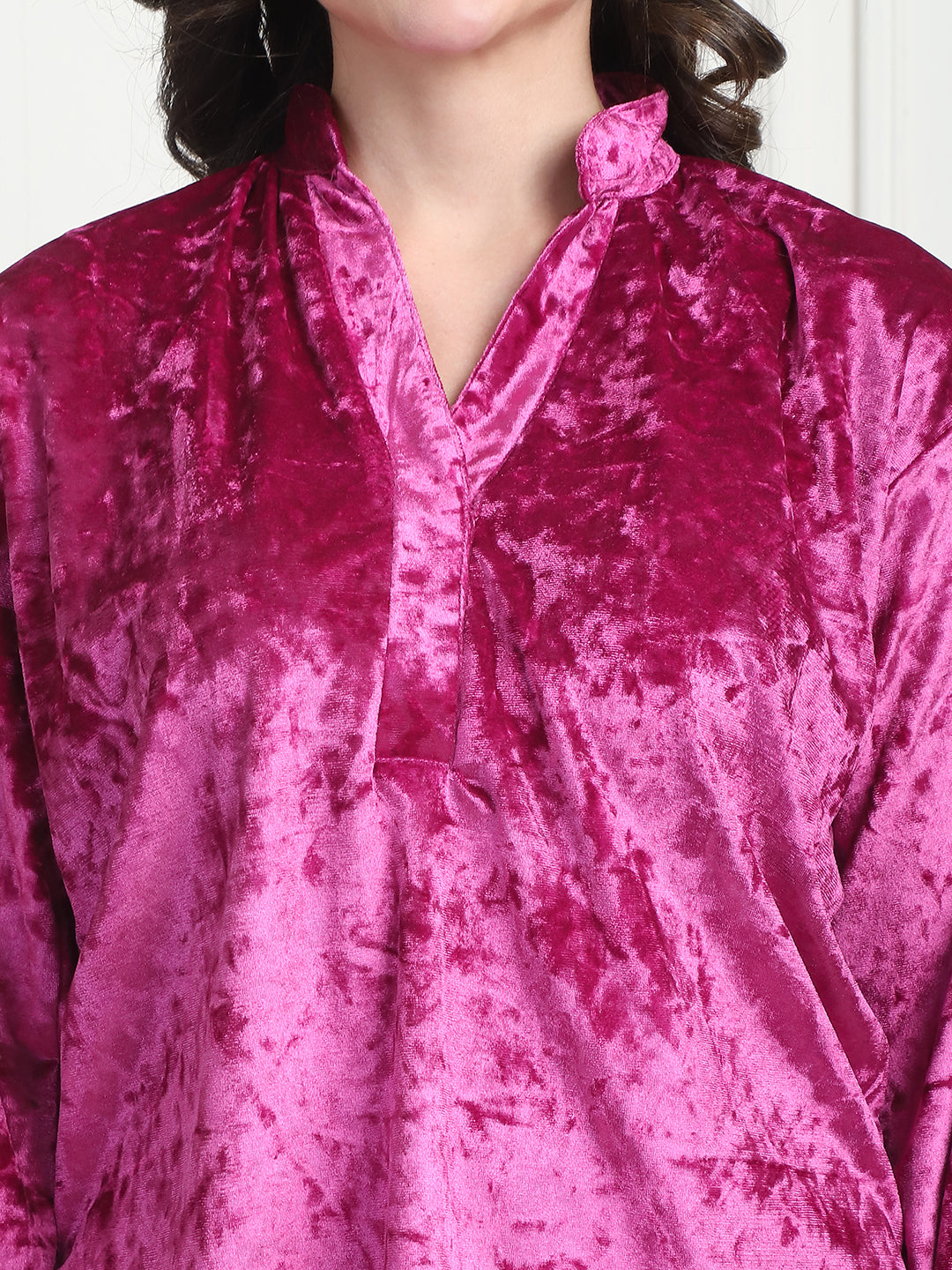 Metallic Pink Ice Velvet Lounge Set