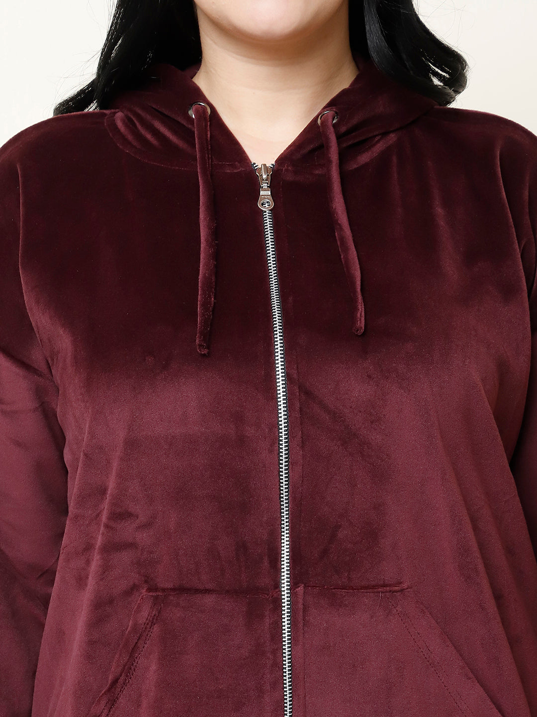 Wine Velvet Hoodie Lounge Set