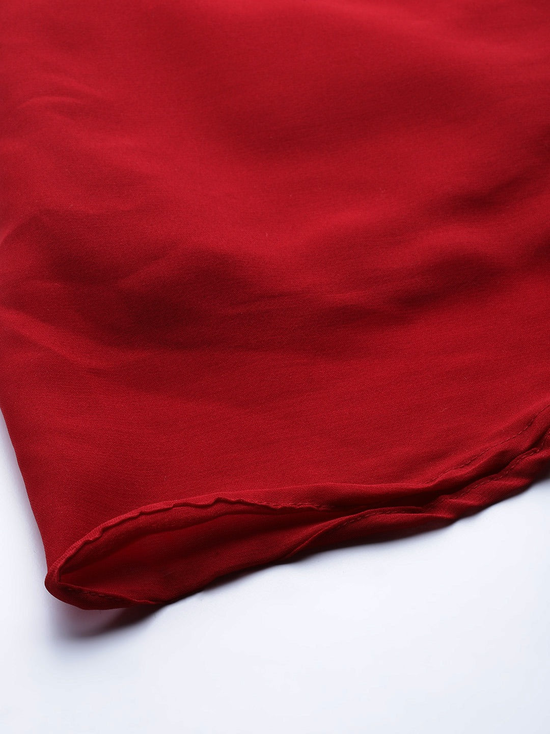 Maroon georgette double flared palazzo