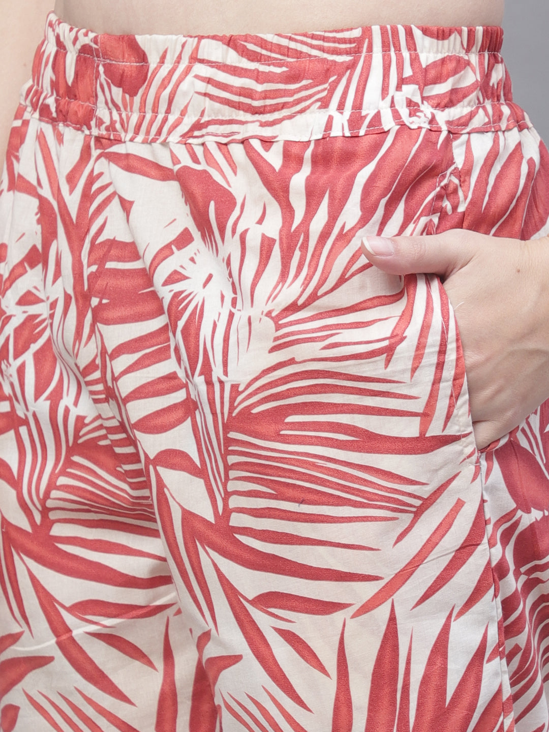 Red Tropical Co-Ord Set