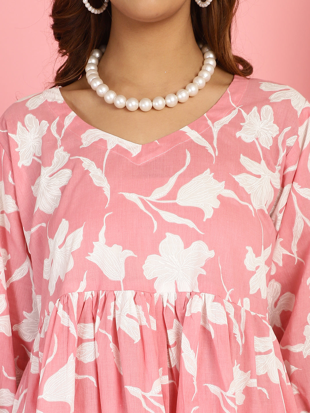 Pastel Pink Floral Co-Ord Set