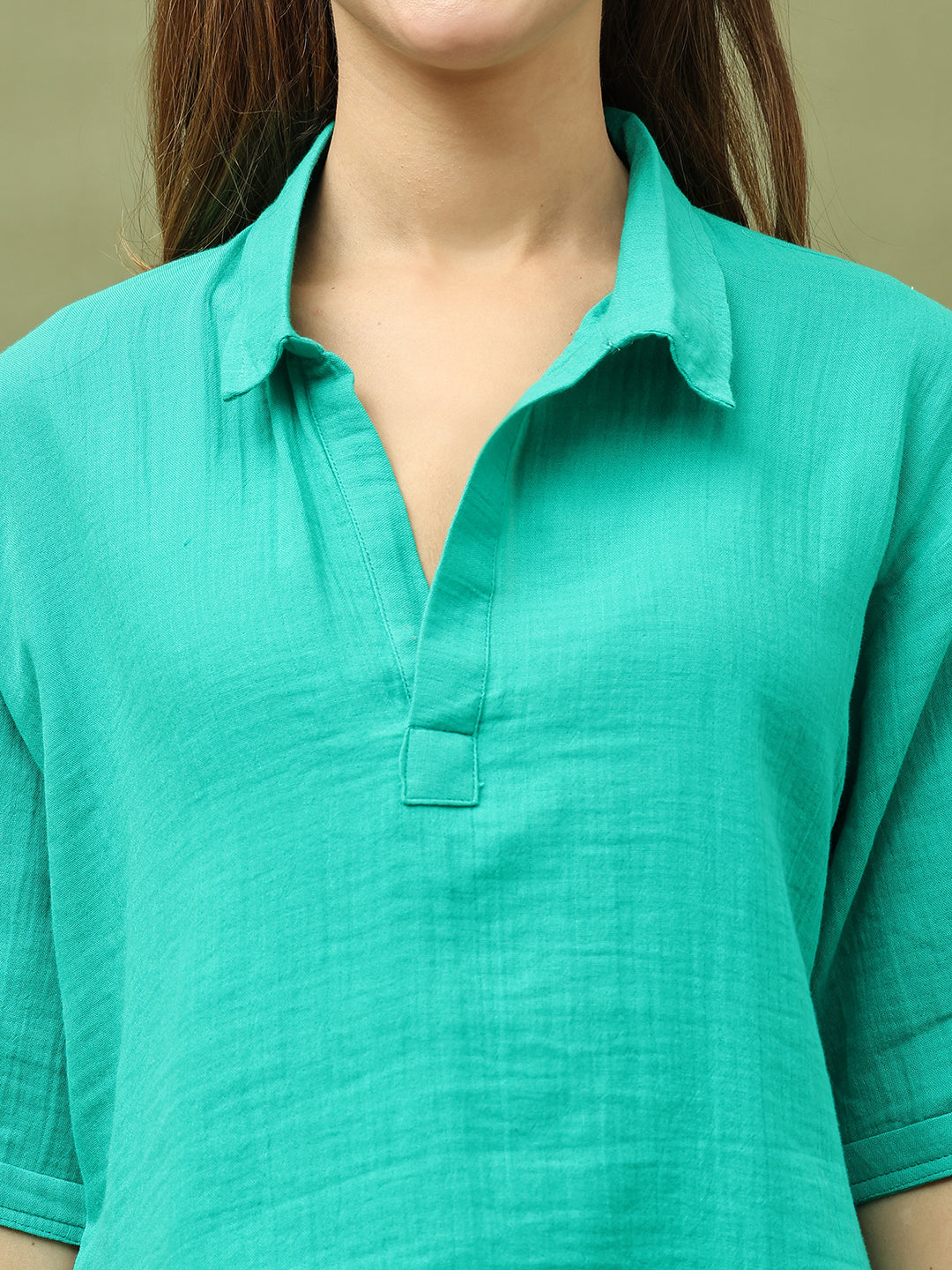 Green Top and Shorts Set