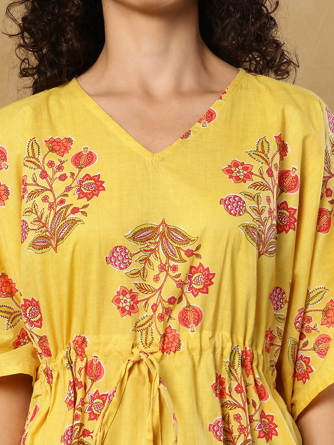 Genda Phool Cotton Kaftan Set