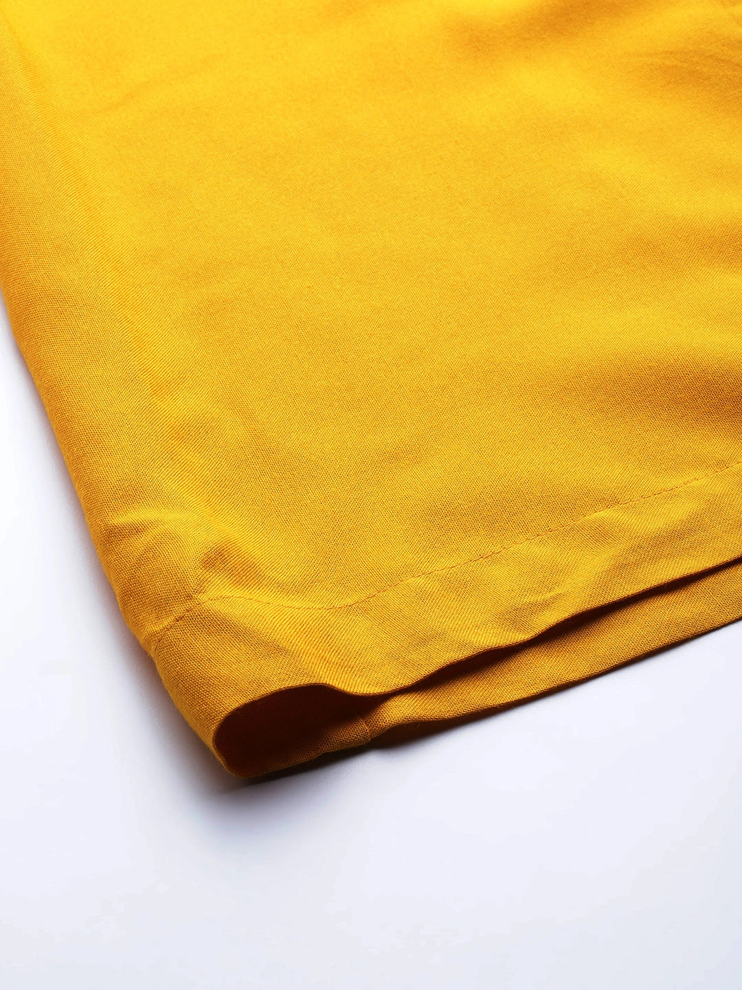 Mustard rayon double flared palazzo