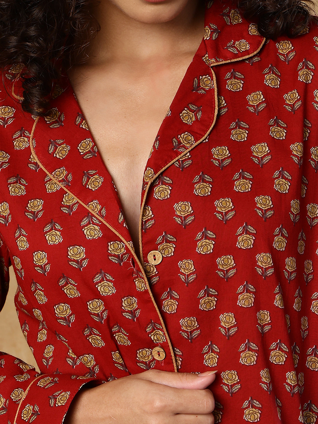 Falak Booti Collar Night Suit