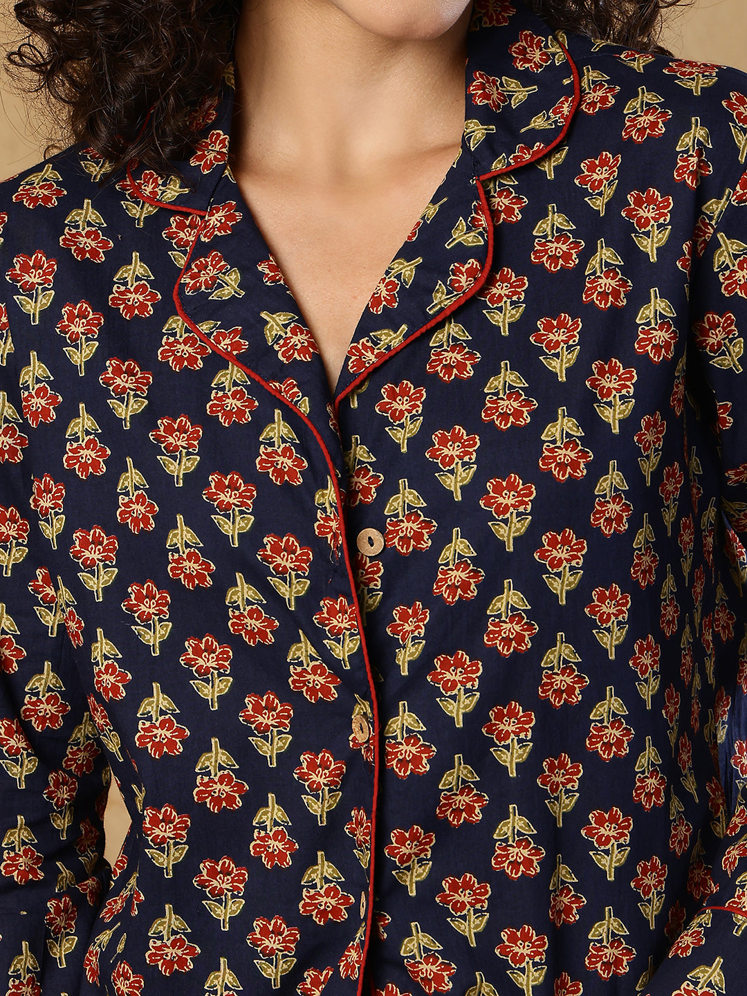 Farah Booti Collar Night Suit