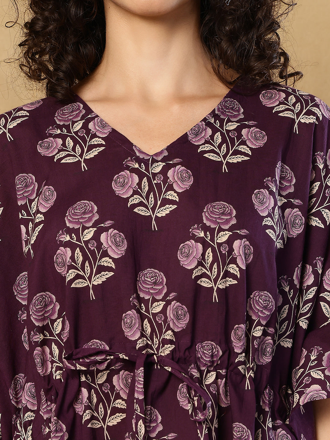 Kokum Booti Cotton Kaftan Set