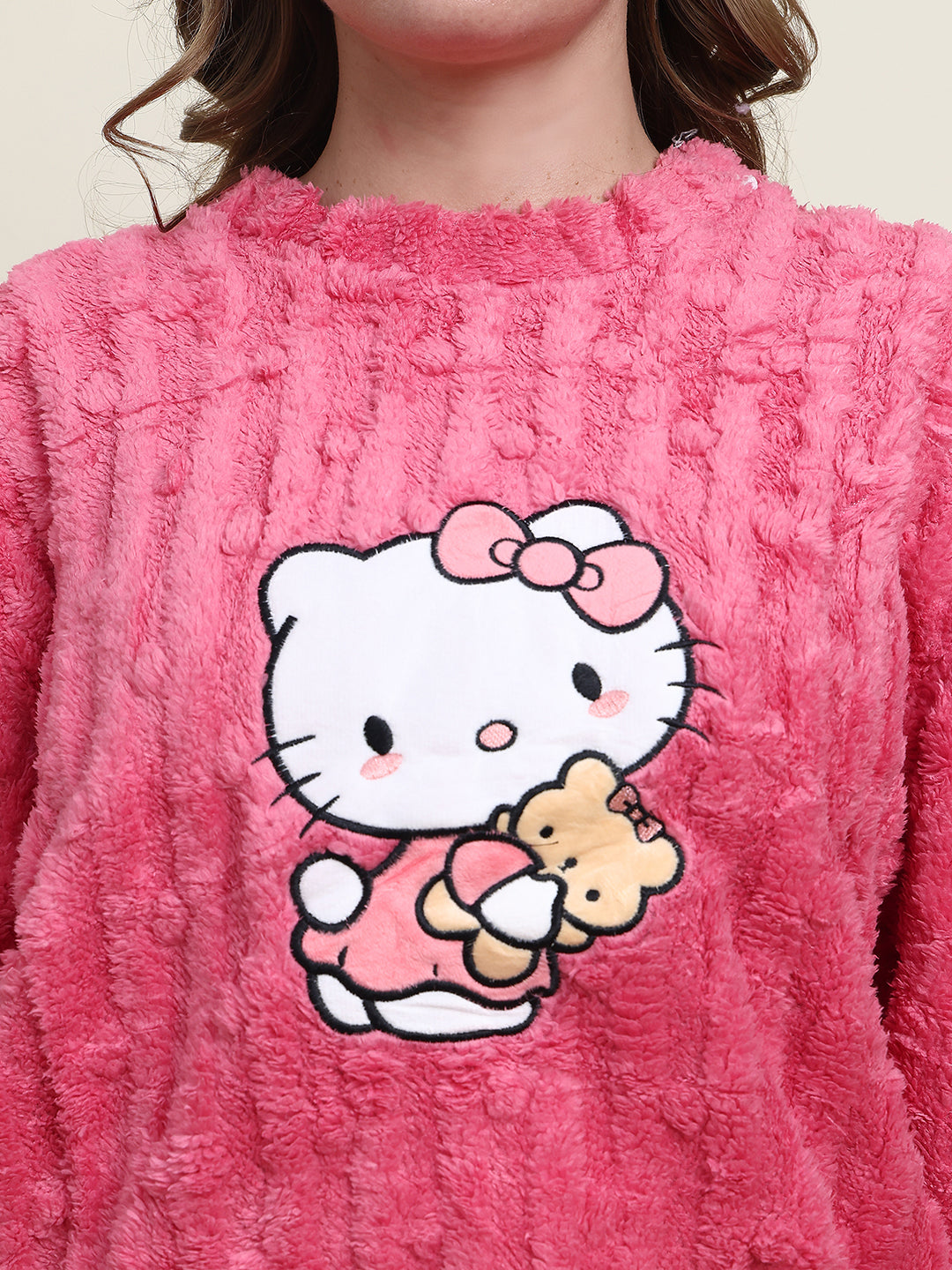 Pinky Kitty Fur Winter Set