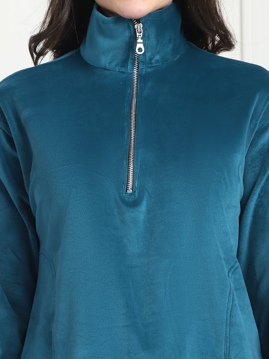 Teal Velvet Zip Lounge Set
