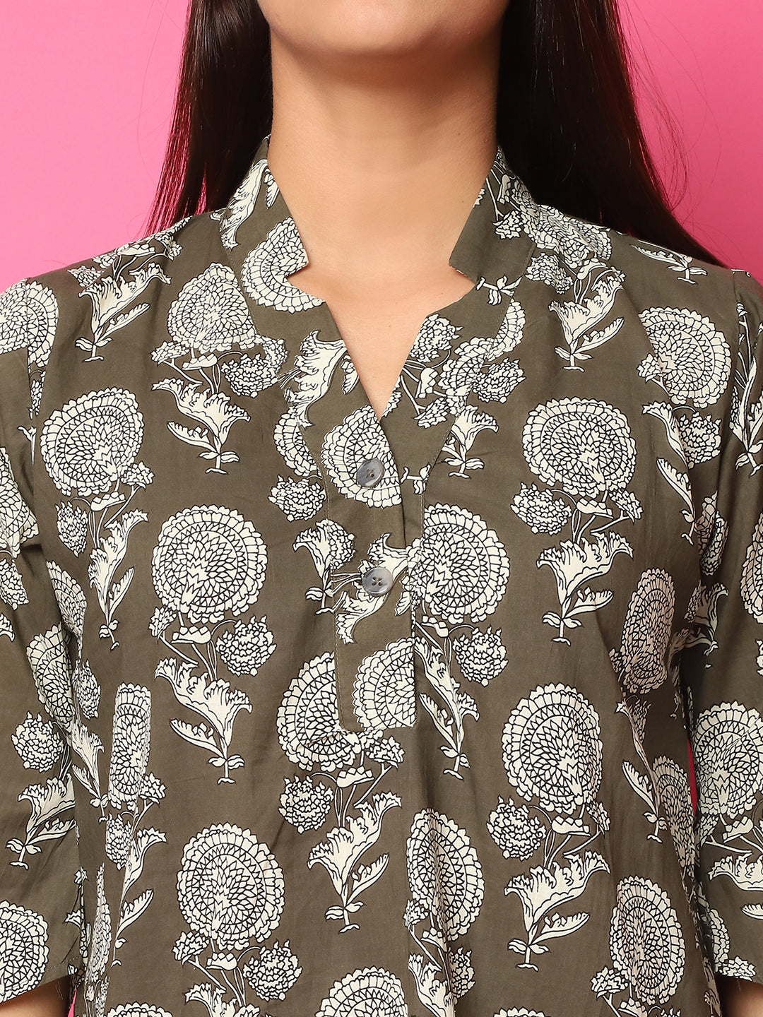 Dusty Olive Floral Co-Ord Set