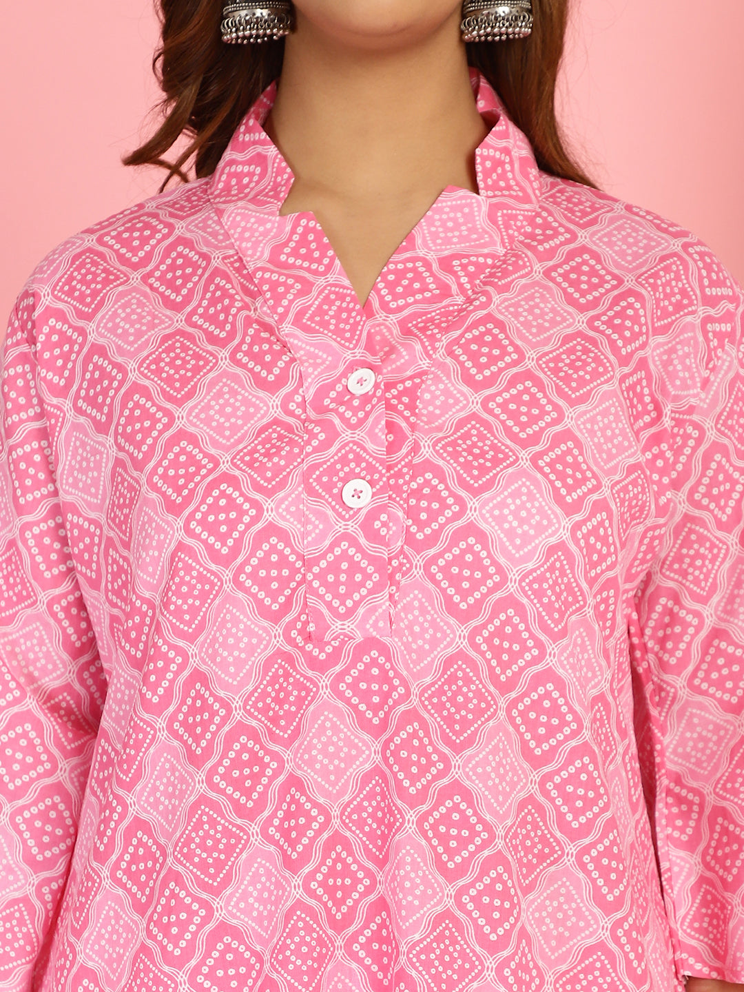 Pink Bandhani Co-Ord Set