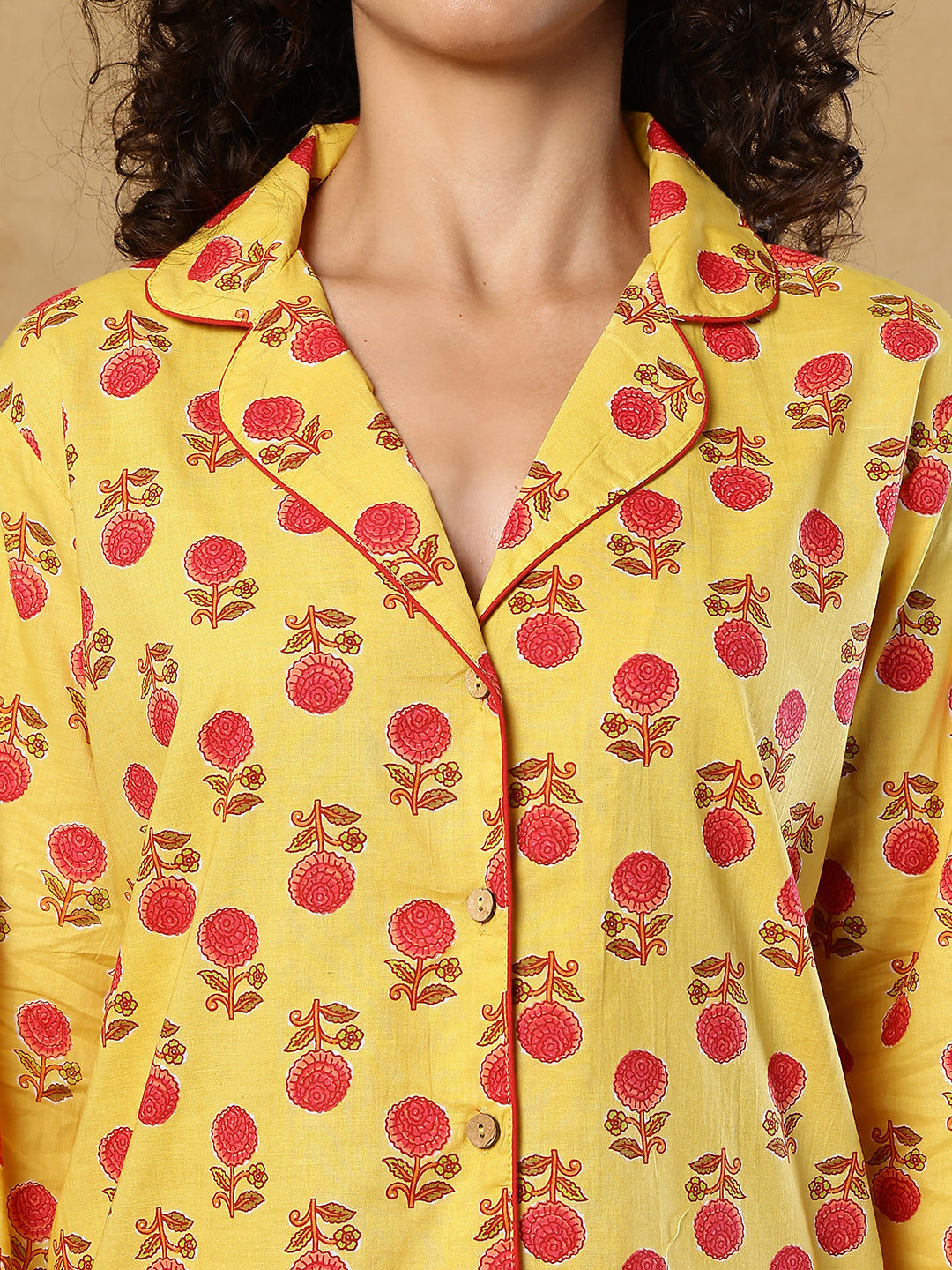 Jahana Booti Collar Night Suit