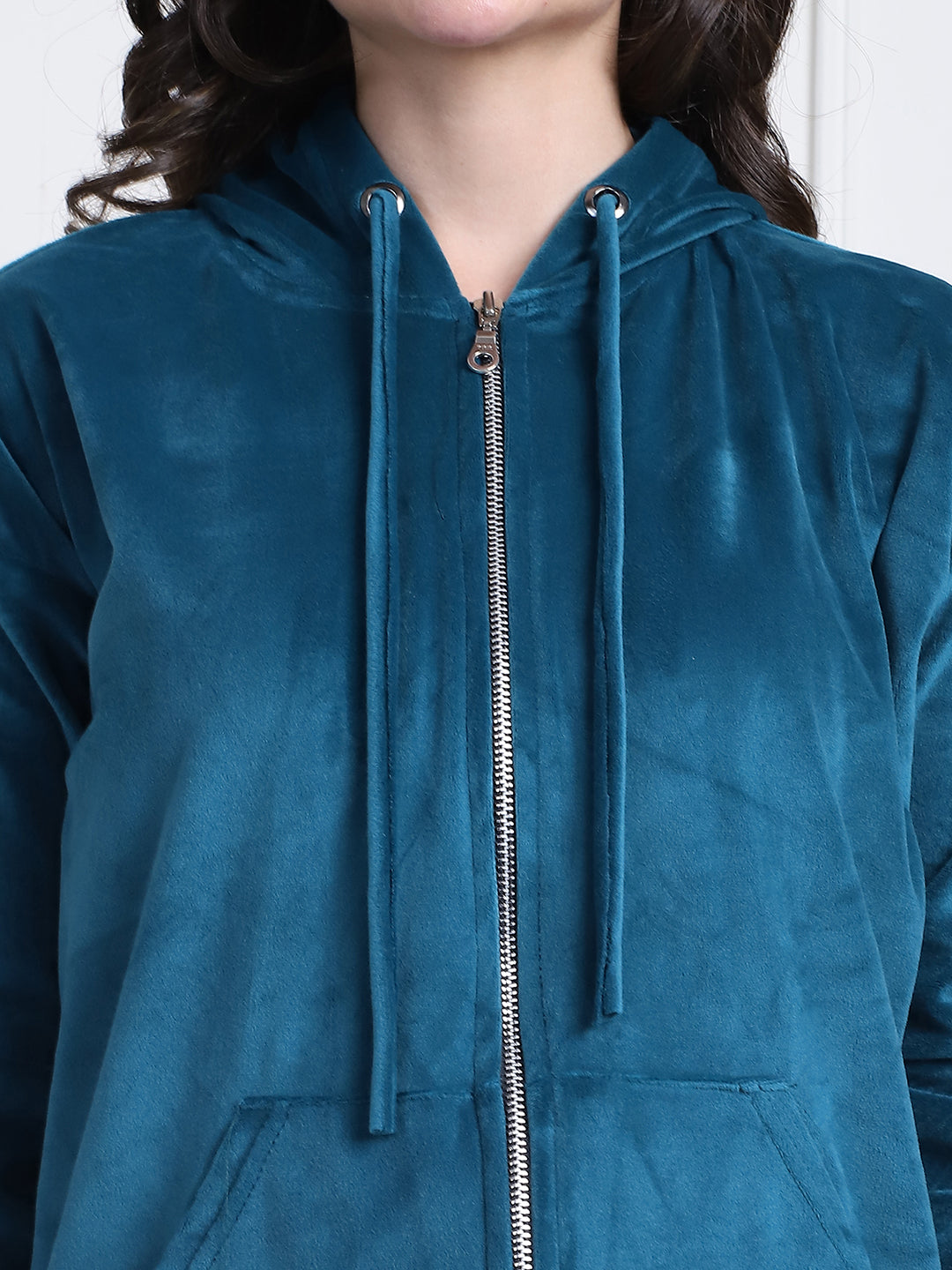 Teal Velvet Hoodie Lounge Set