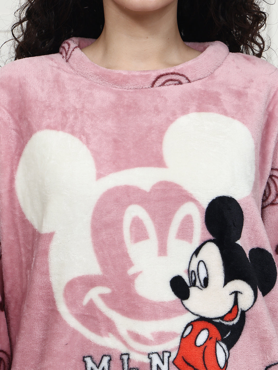 Pink Mickey Fur Winter Set
