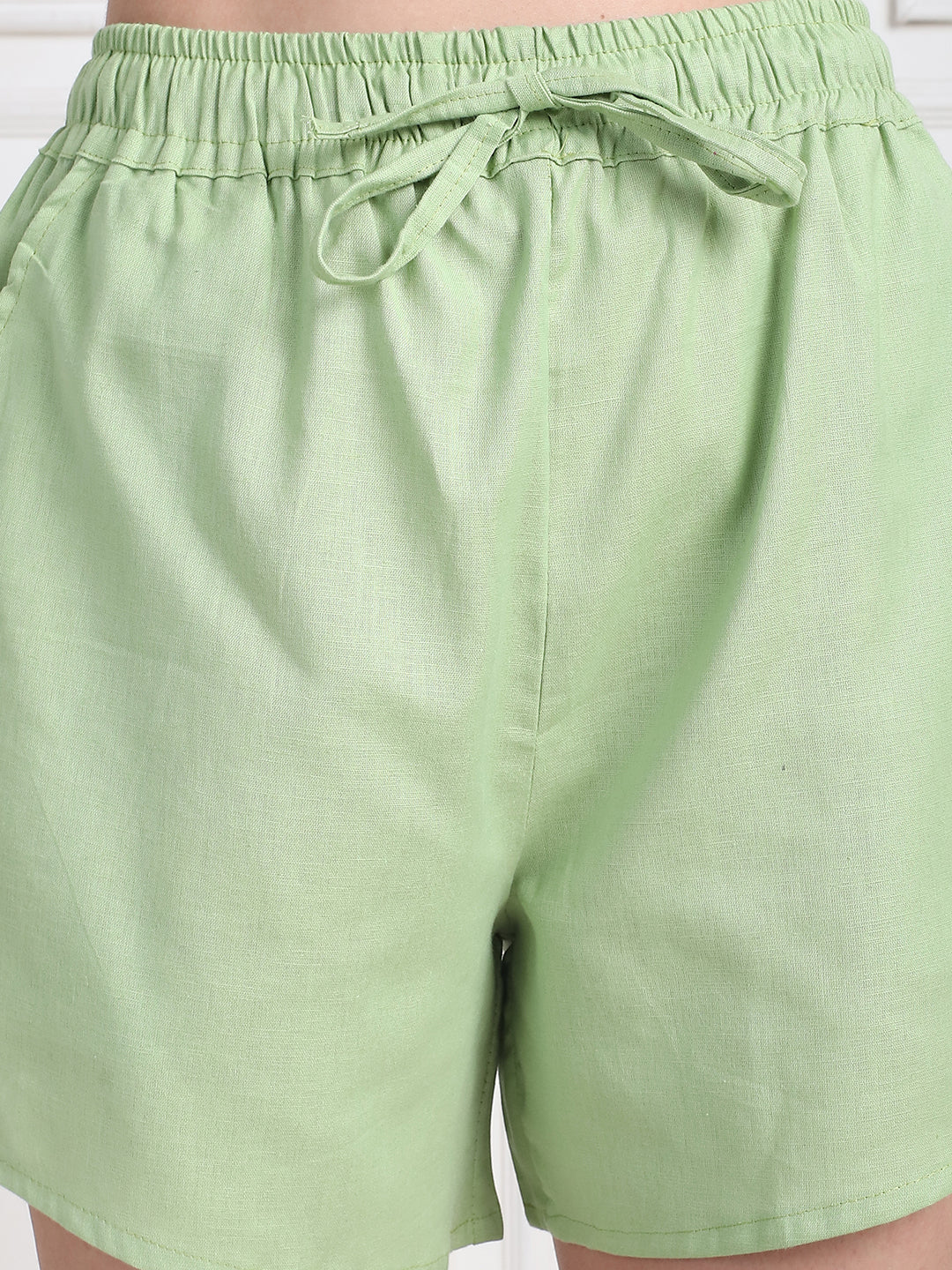 Light Green Top and Shorts Set