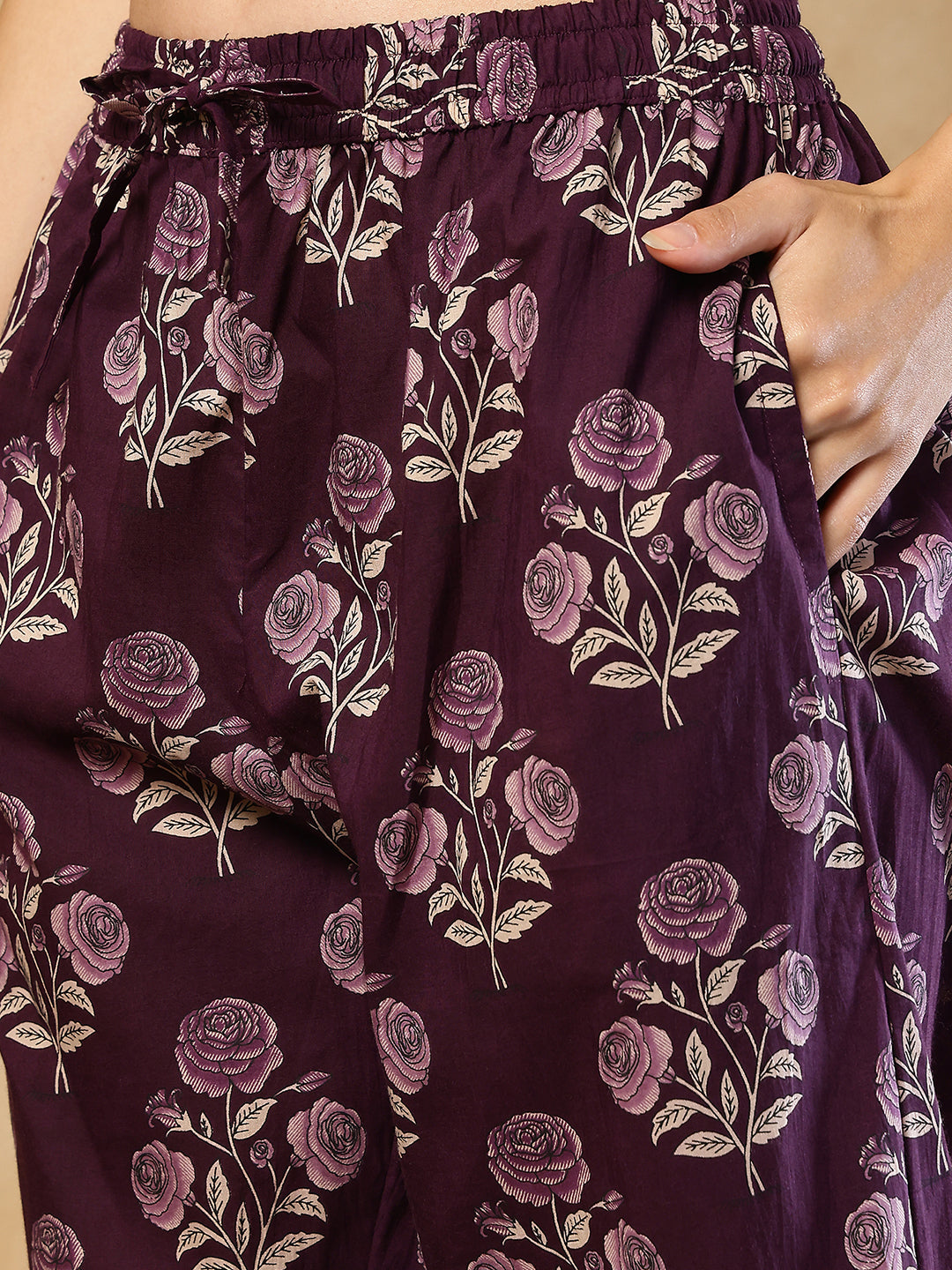 Kokum Booti Cotton Kaftan Set