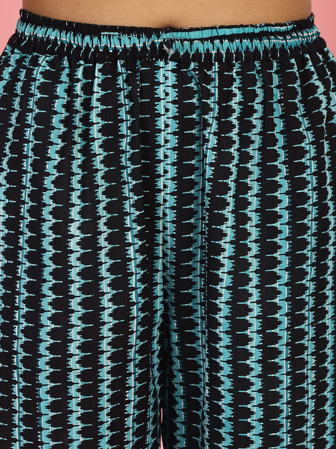 Black Firozi Motif Co-Ord Set