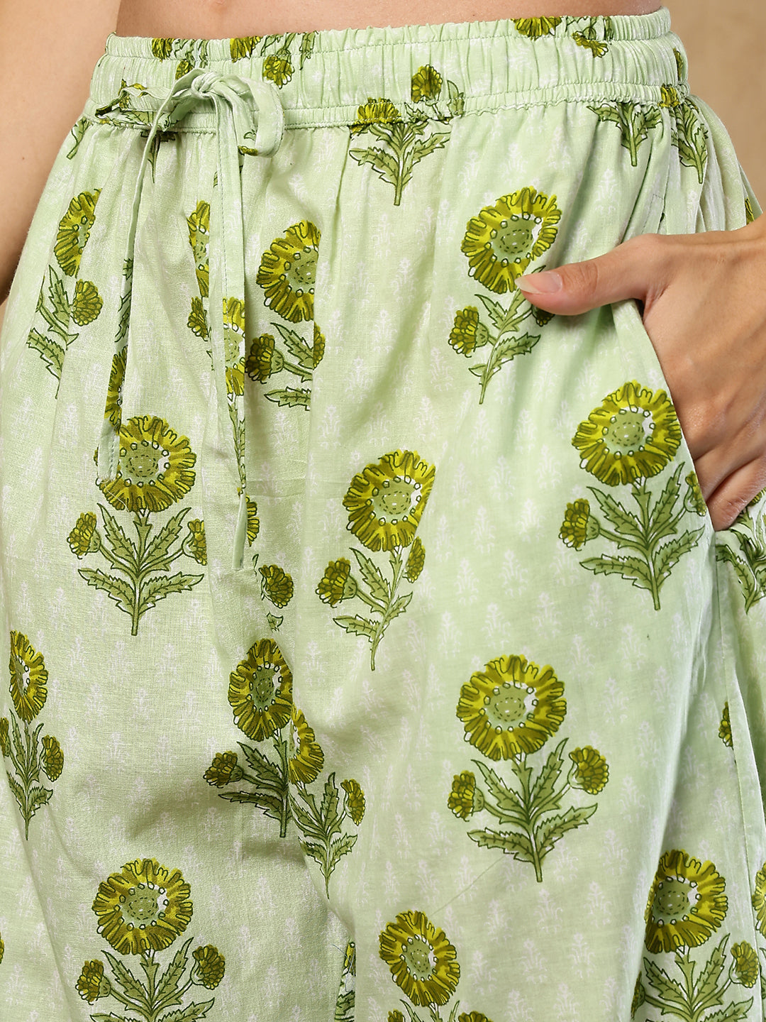 Kachhi Kairi Cotton Kaftan Set