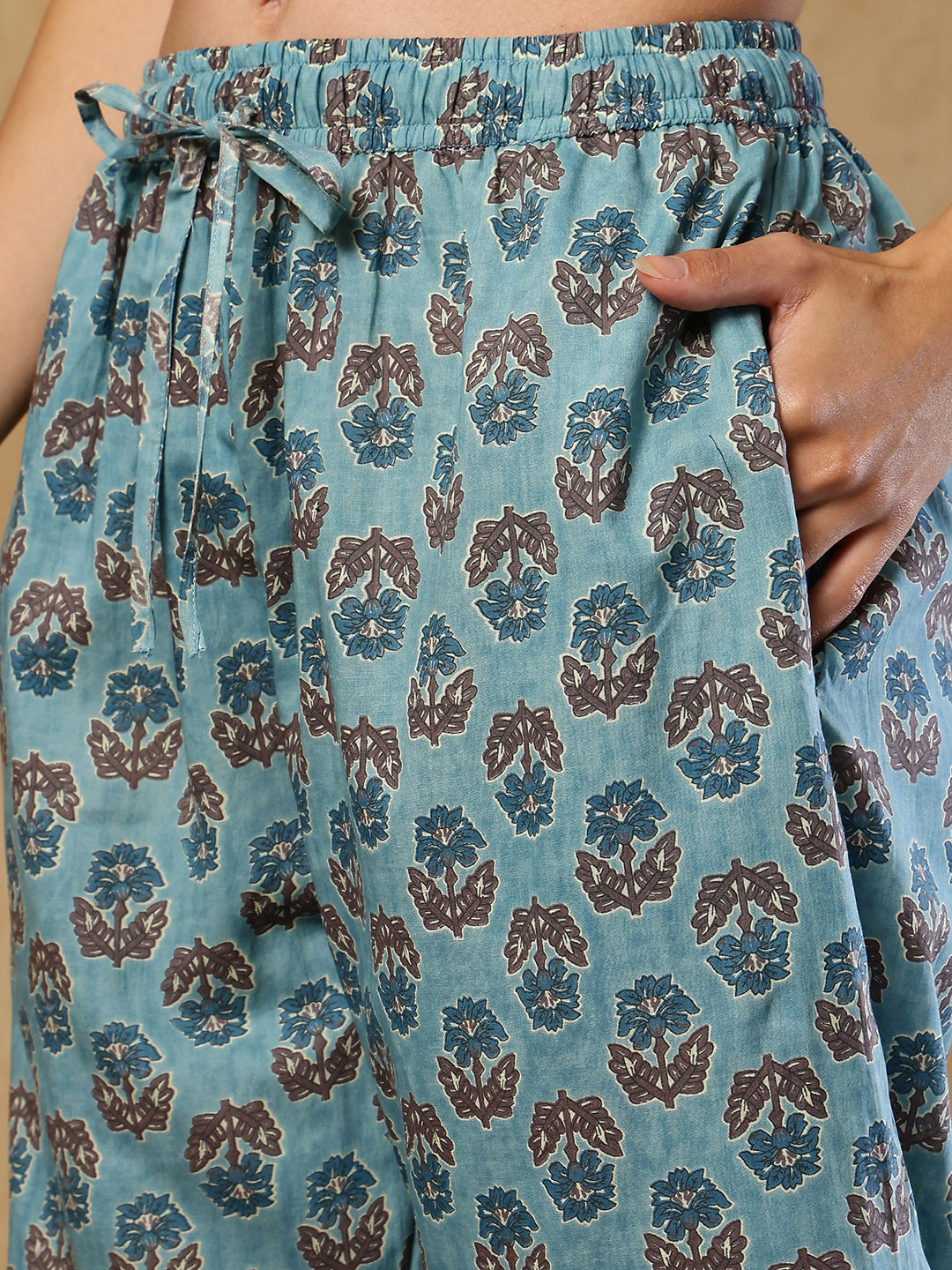 Ocean Orchid Cotton Kaftan Set