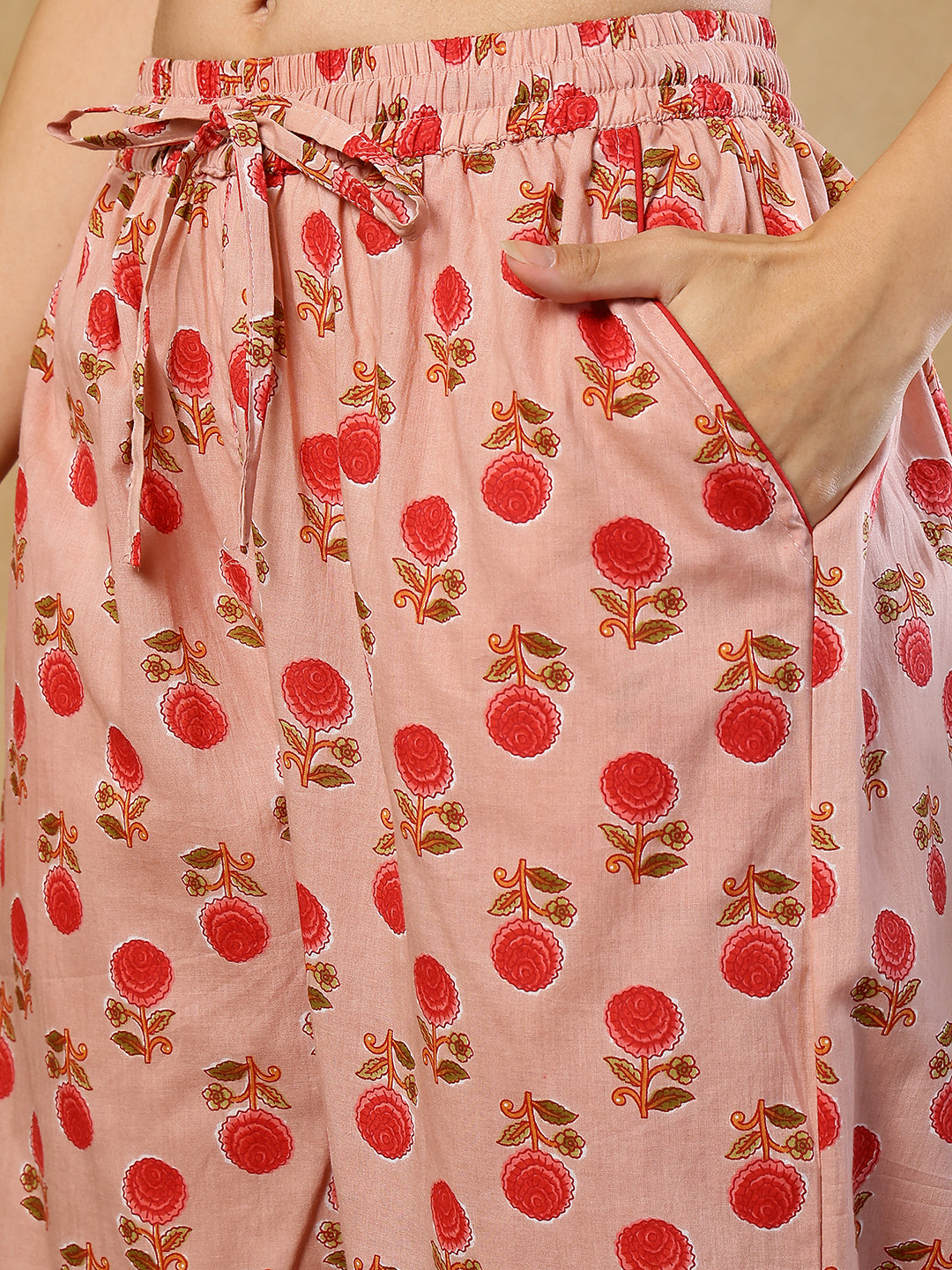 Flamingo Booti Collar Night Suit