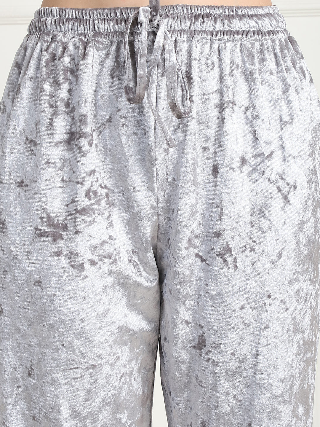 Silver Ice Velvet Kaftan Lounge Set