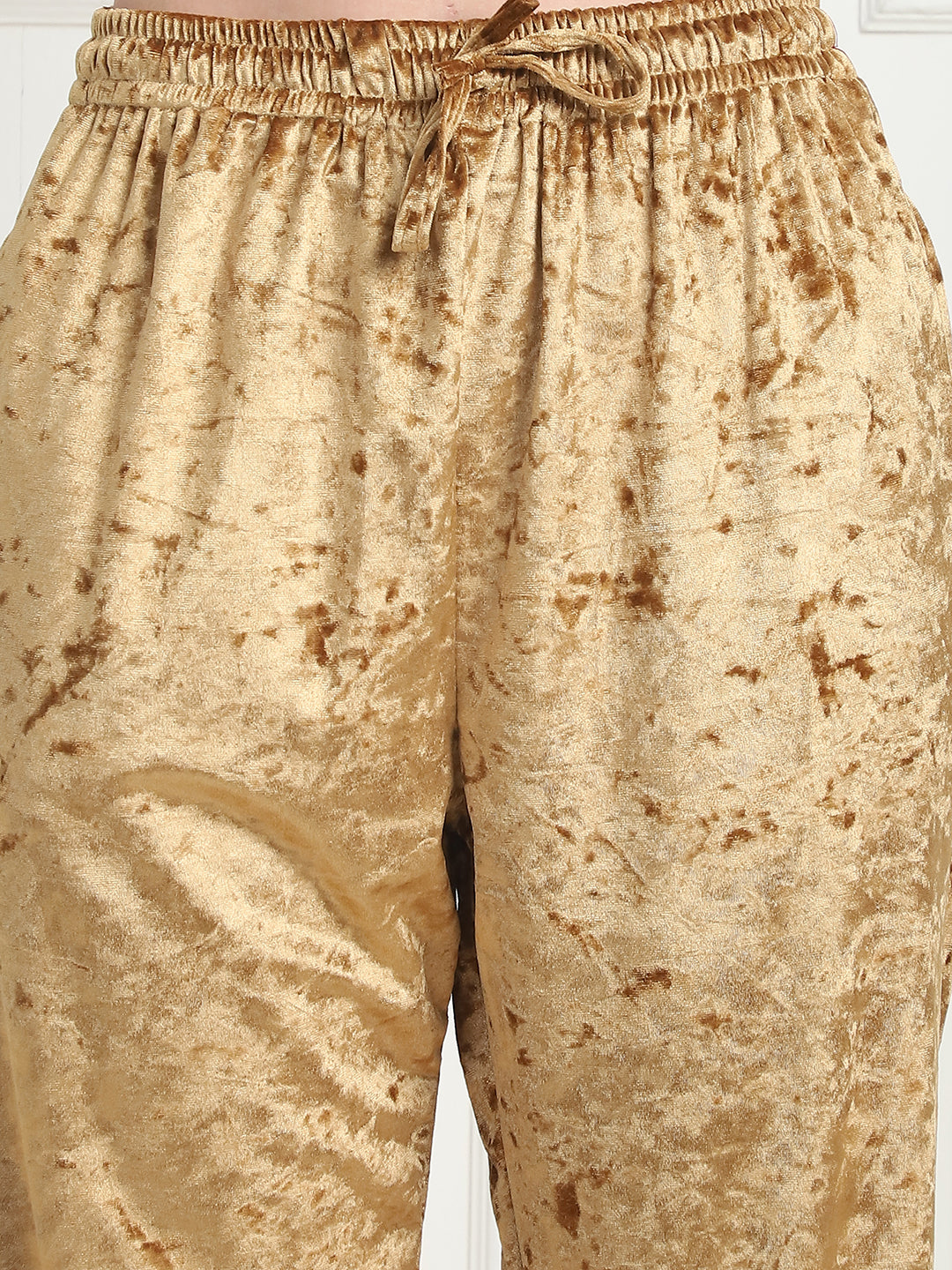 Golden Ice Velvet Kaftan Lounge Set