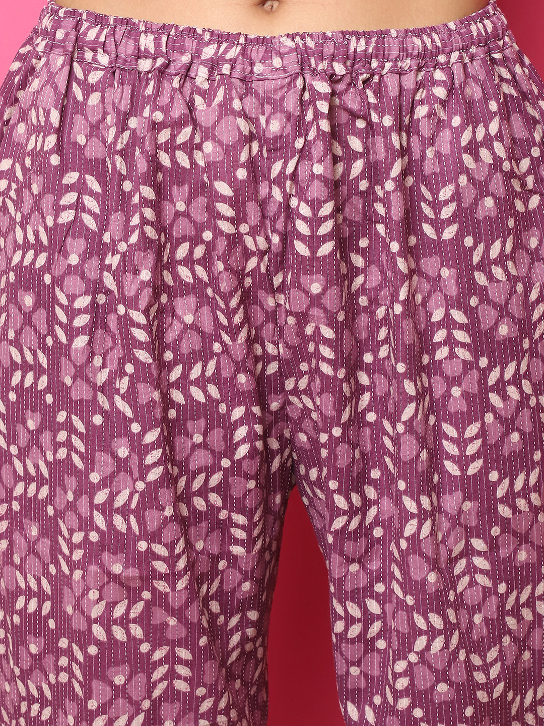 Purple Katha Co-Ord Set