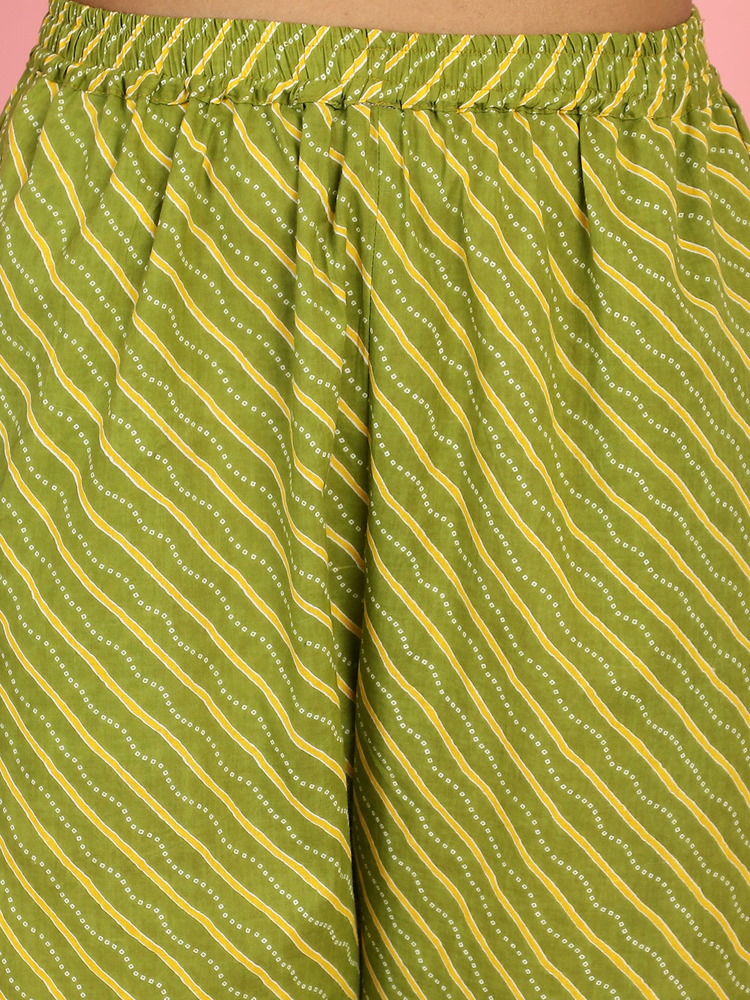 Green Bandhani Leheriya Co-Ord Set