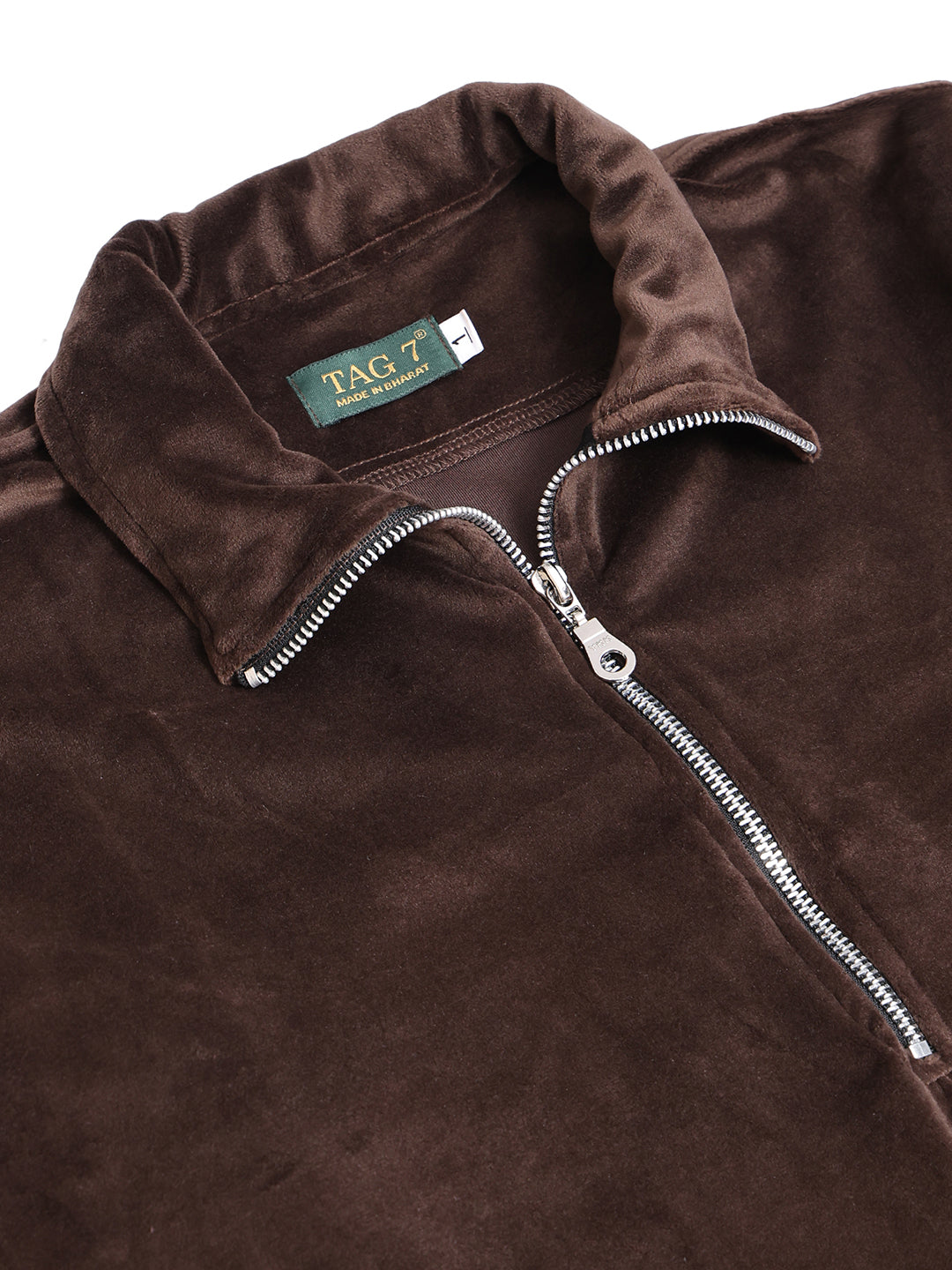 Brown Velvet Zip Lounge Set