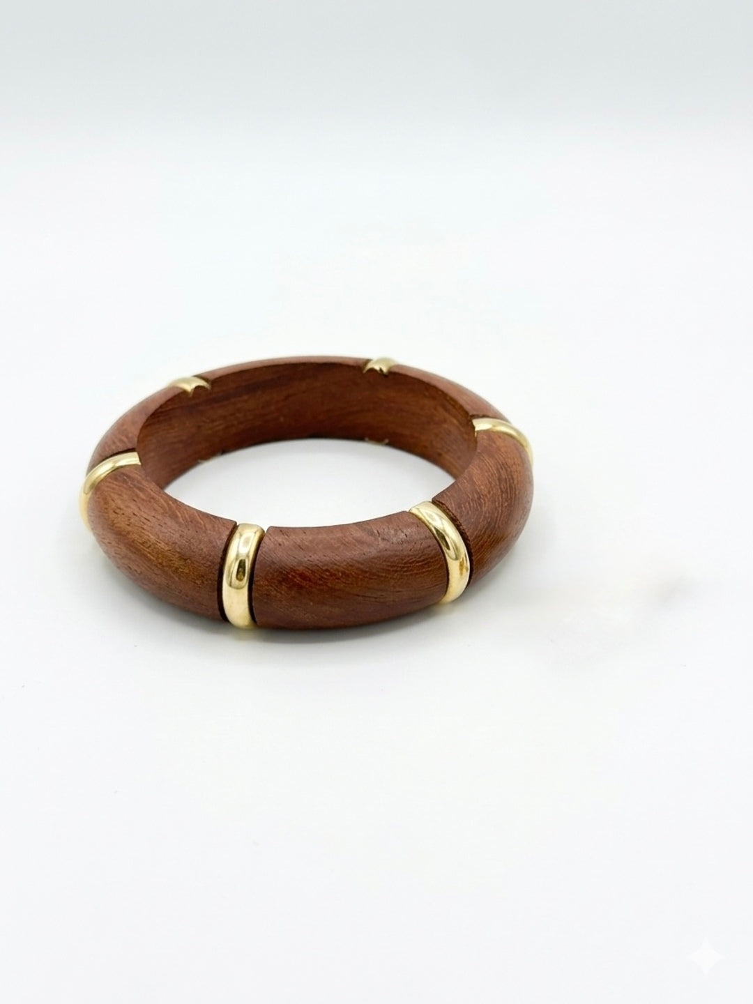 Tikhi Mirchi Wooden & Brass Bangles-Set of 3