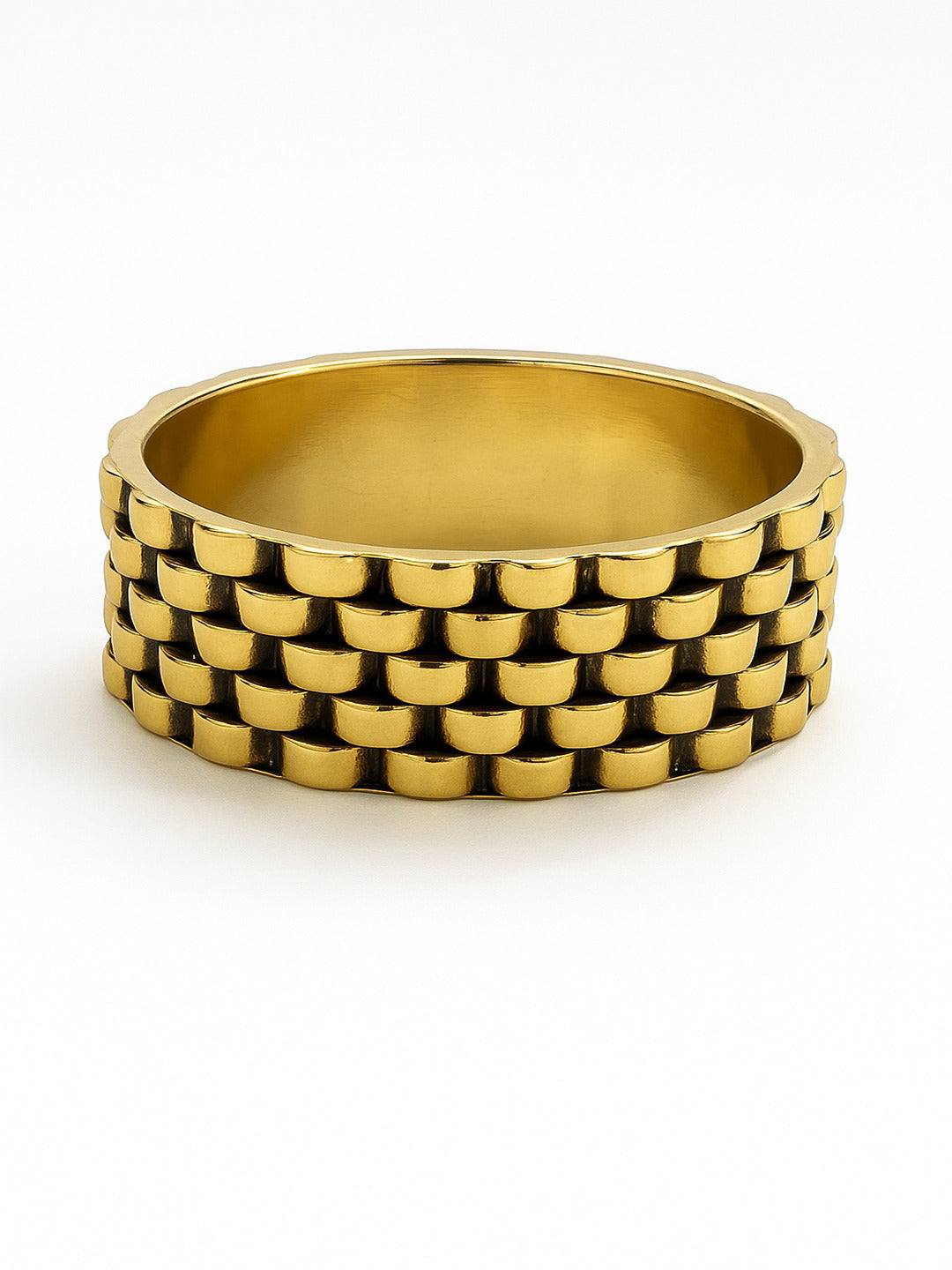 Extra Resin, Wooden & Brass Bangles-Set of 3