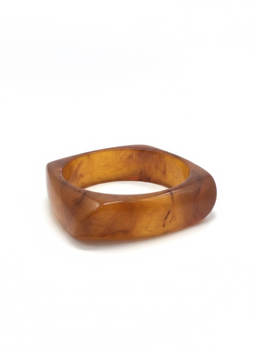 Light Brownie Resin Bangles-Set of 3
