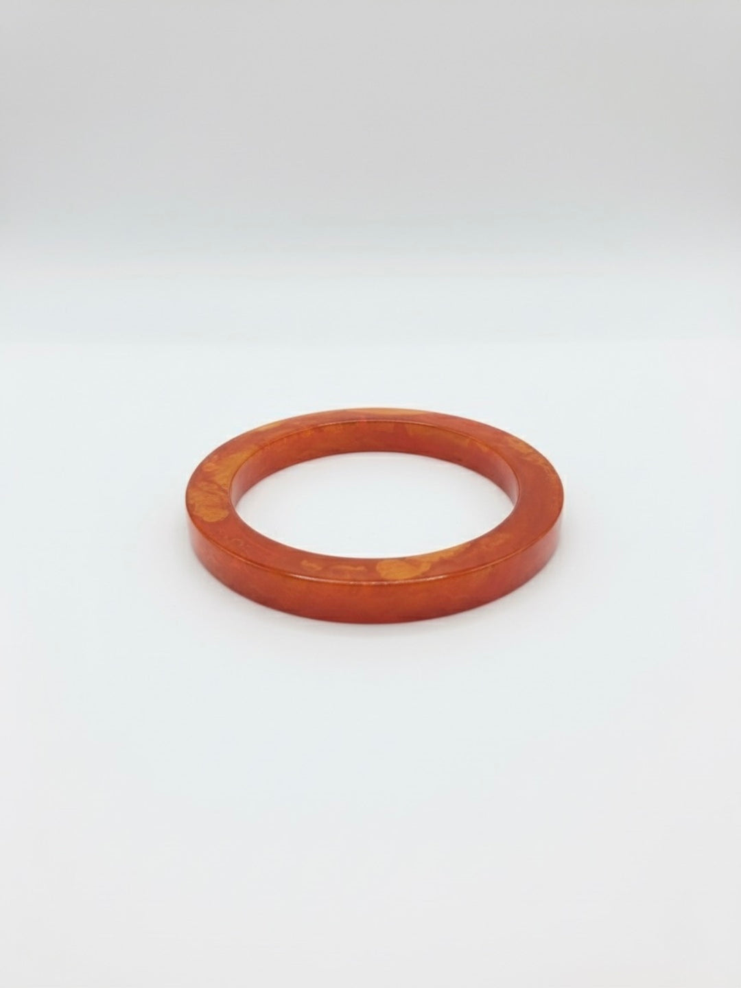 Caught in 4K Resin, Wooden & Brass Bangles-Set of 5
