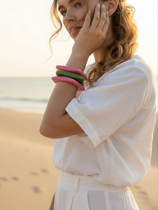 It Girl Resin Bangles-Set of 3