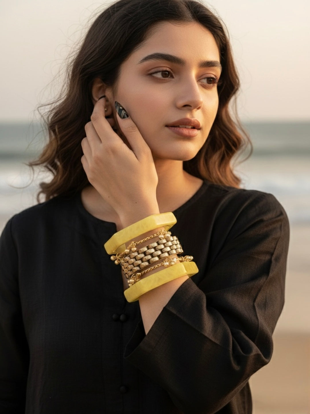 Laavan Resin Bangles-Set of 5
